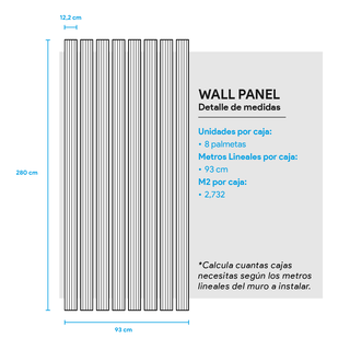 Wall Panel Beige 280x12.2x1.2 cm