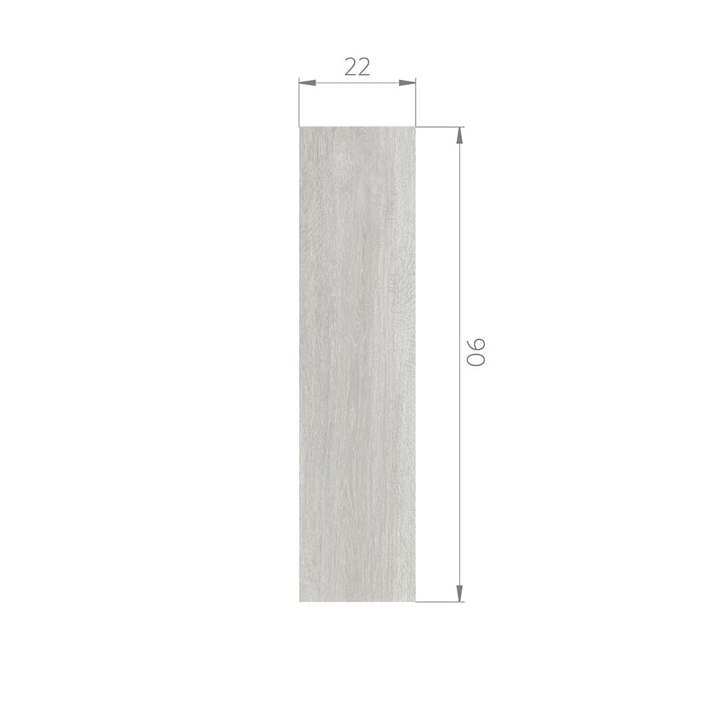 SALDO - T3ME02 - ISLANDIA GRIS ACT Porcelanato Acetinado 22x90 RT