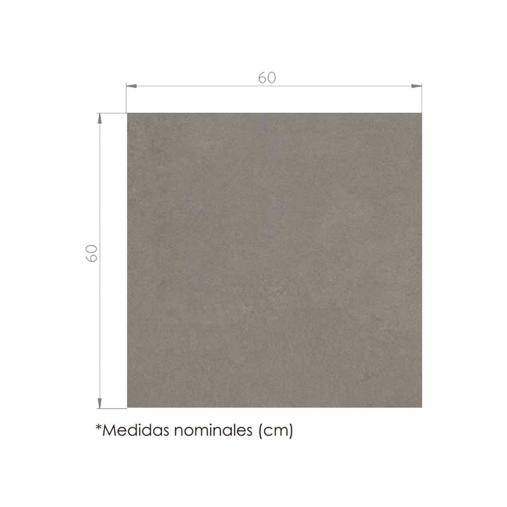 Gres - Gres Element Gris Ceniza Mate 60x60 Rectificado
