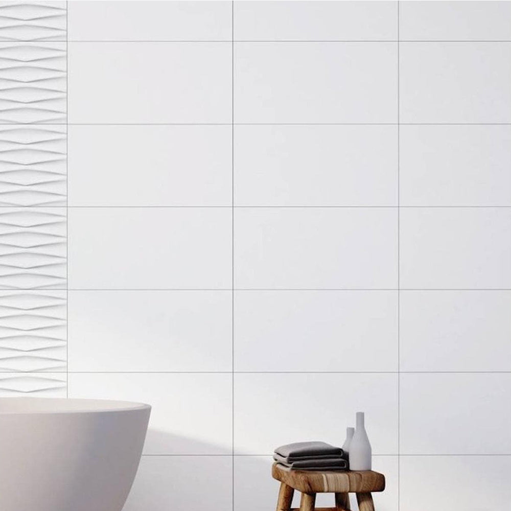 SALDO - T416 - 25400 SNOW BRILLO Ceramica Muro Blanco 25x40