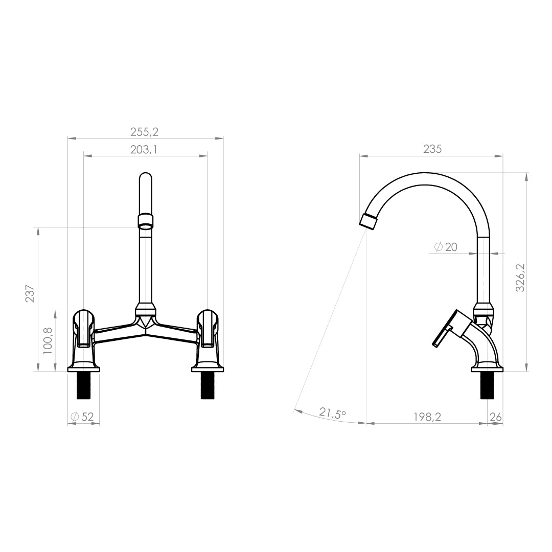 Combinación Lavaplatos 8&quot; Bogen Cromo
