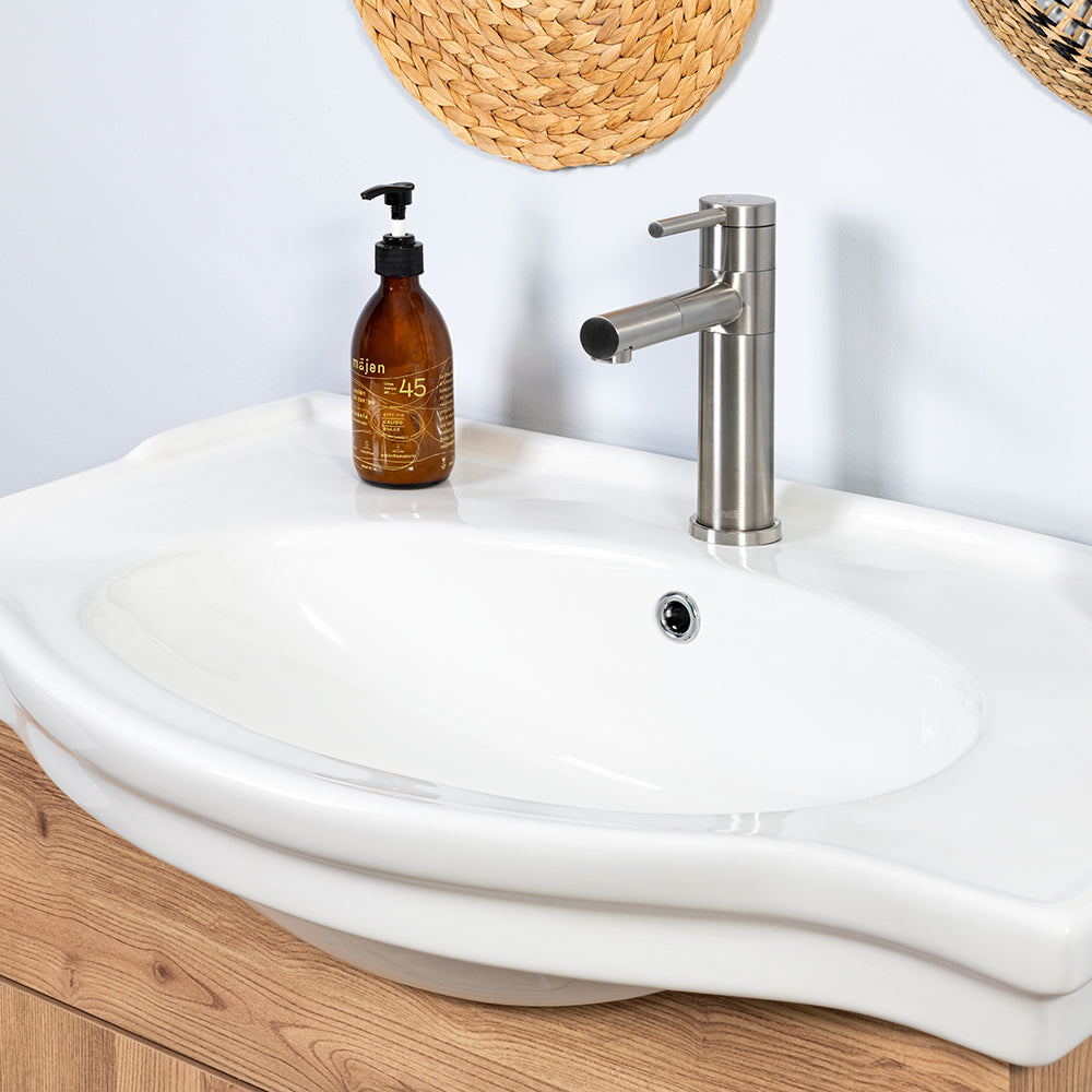 Monomando Lavamanos Brienza Inox Satinado