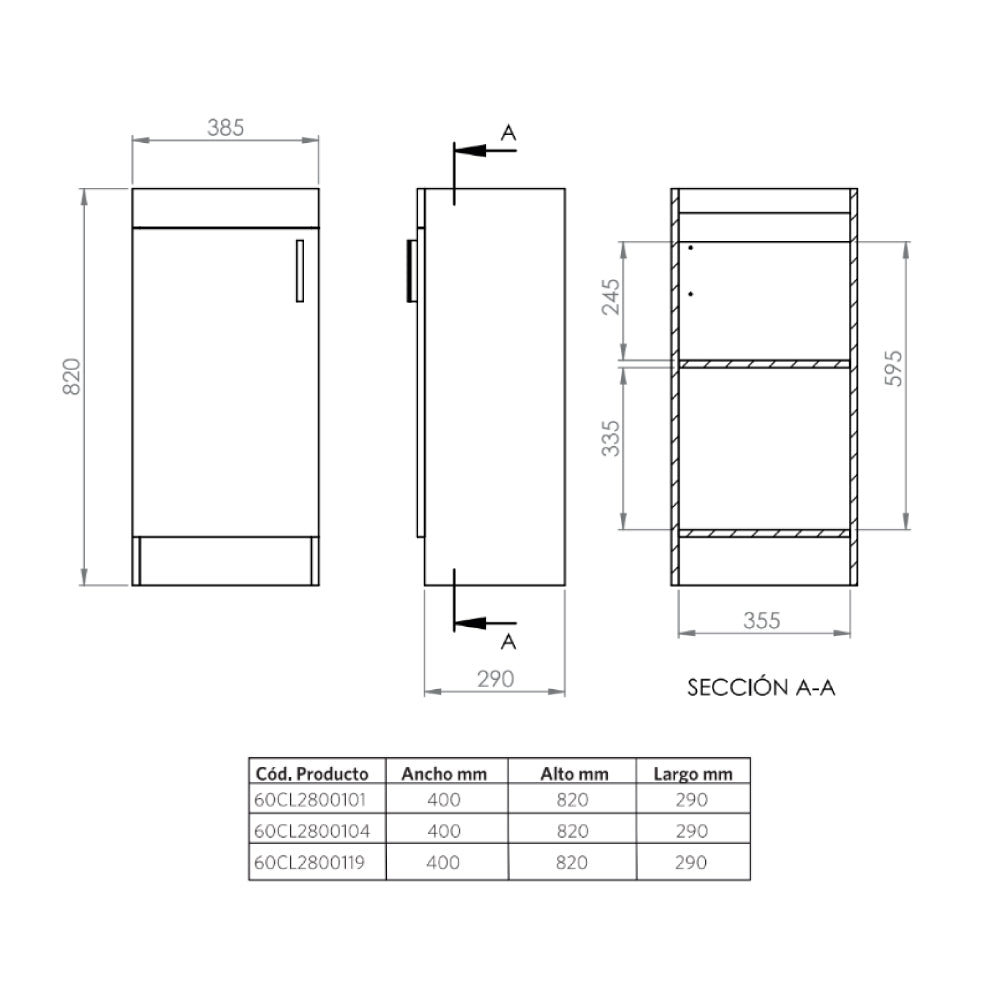 Mueble Vanitorio Completo Claire