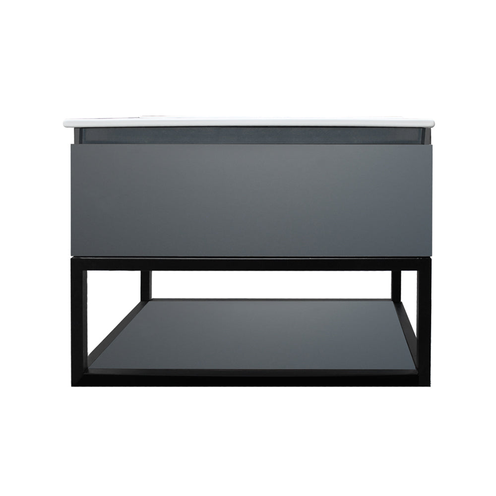 Mueble Vanitorio Méle Gris Grafito + Cubierta 70x46x50 cm