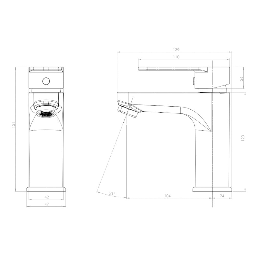 Monomando Lavamanos Verona Negro Mate
