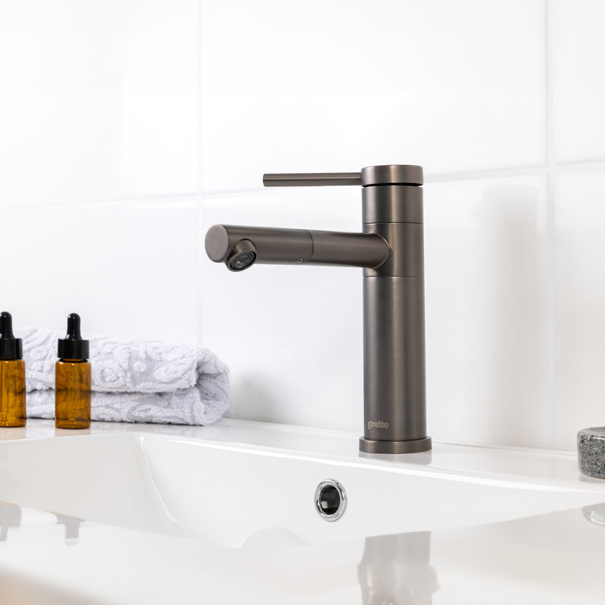 Monomando Lavamanos Brienza Grafito Austral