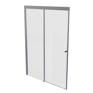 Mampara Corredera 130x185 cm Ajustable ±3 cm Cromado