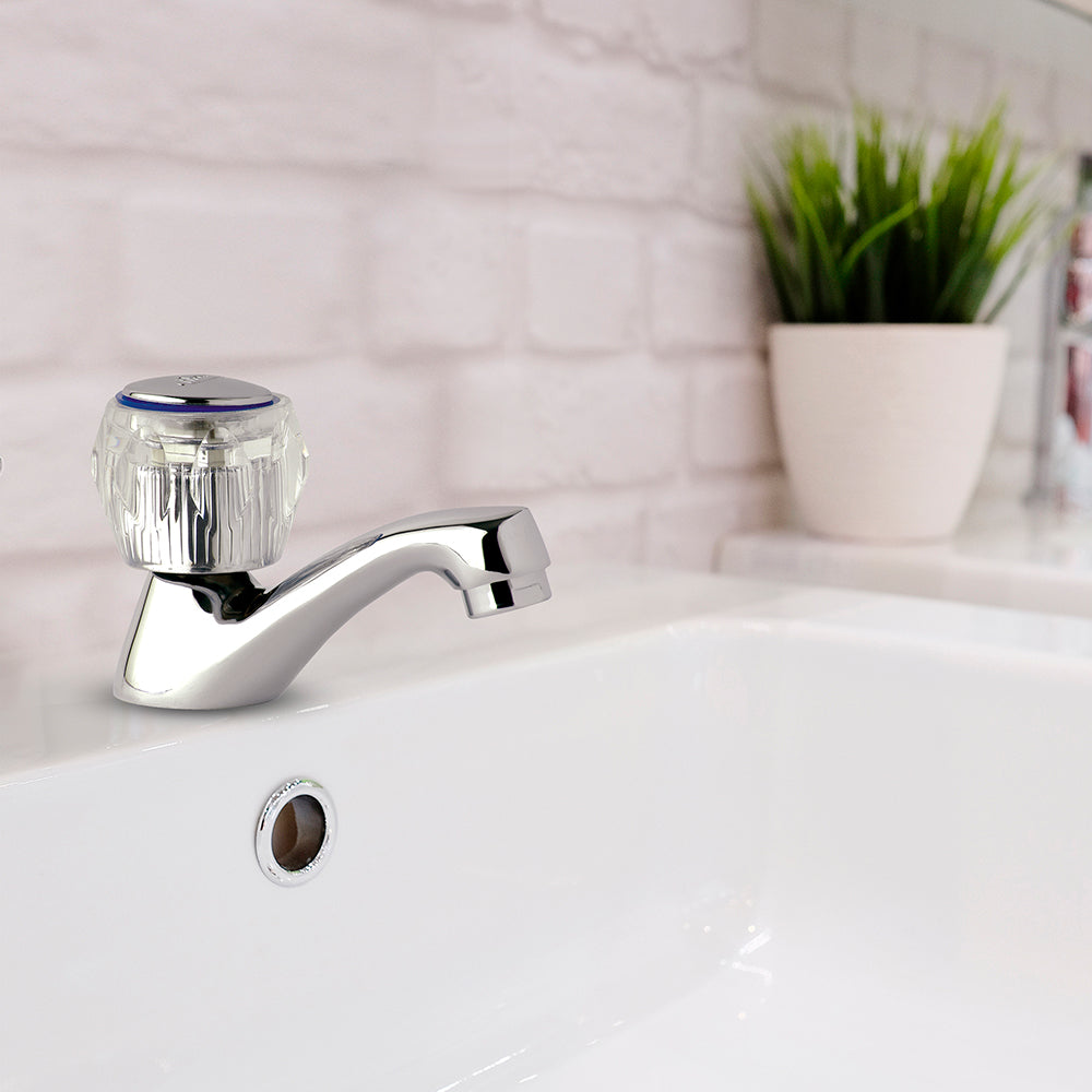 Llave Lavamanos Mossini Cristal Cromo