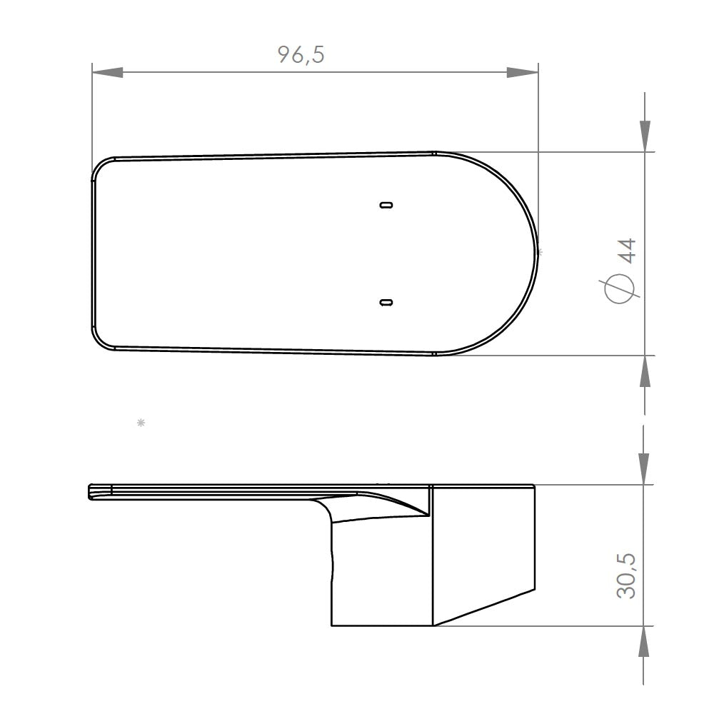 Manilla para Empotrado Alezio Cromo