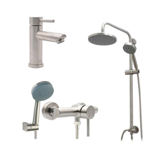 Pack Baño Inox | Columna + Griferías