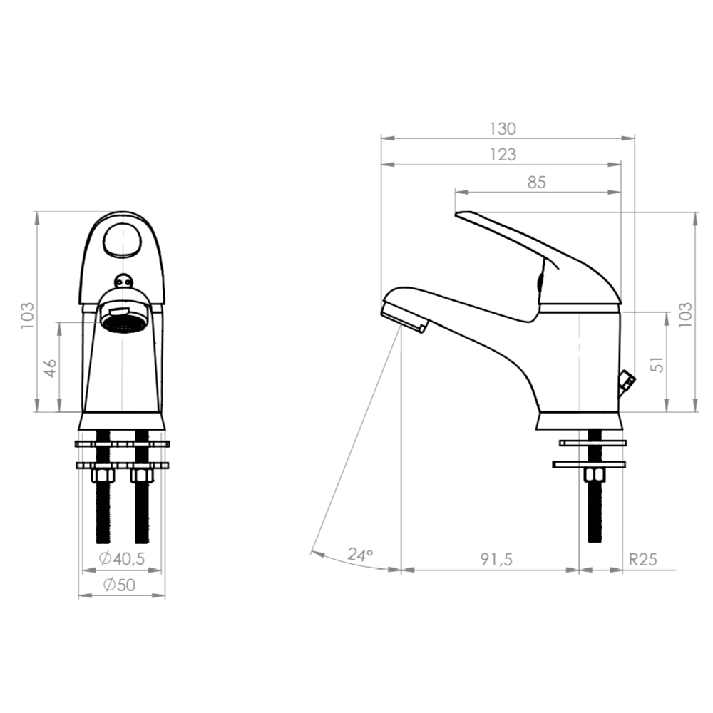Monomando Lavamanos Maine Cromo