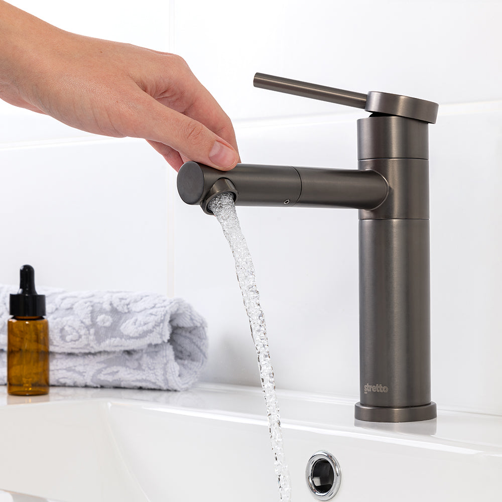 Monomando Lavamanos Brienza Grafito Austral