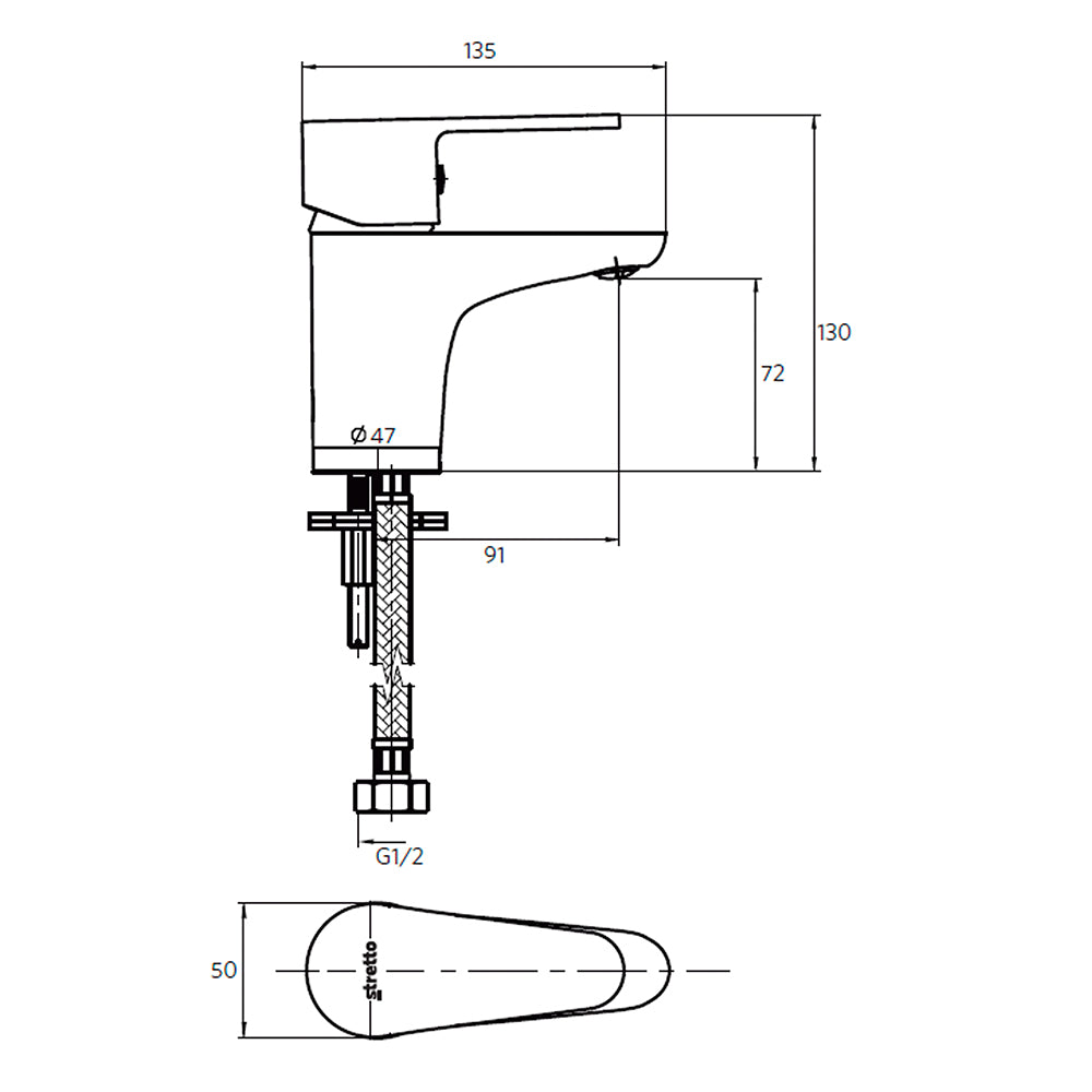 Monomando Lavamanos Dessin Níquel Bruñido