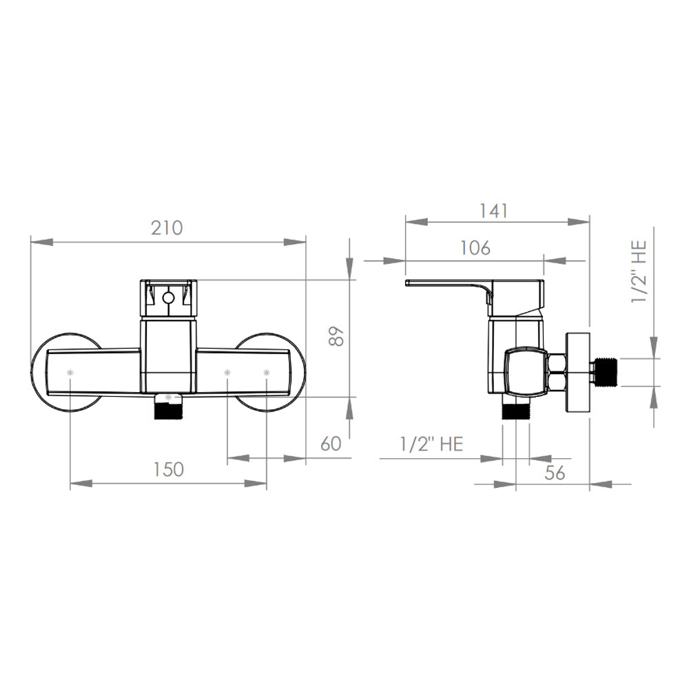 Monomando Ducha Alatri Cromo