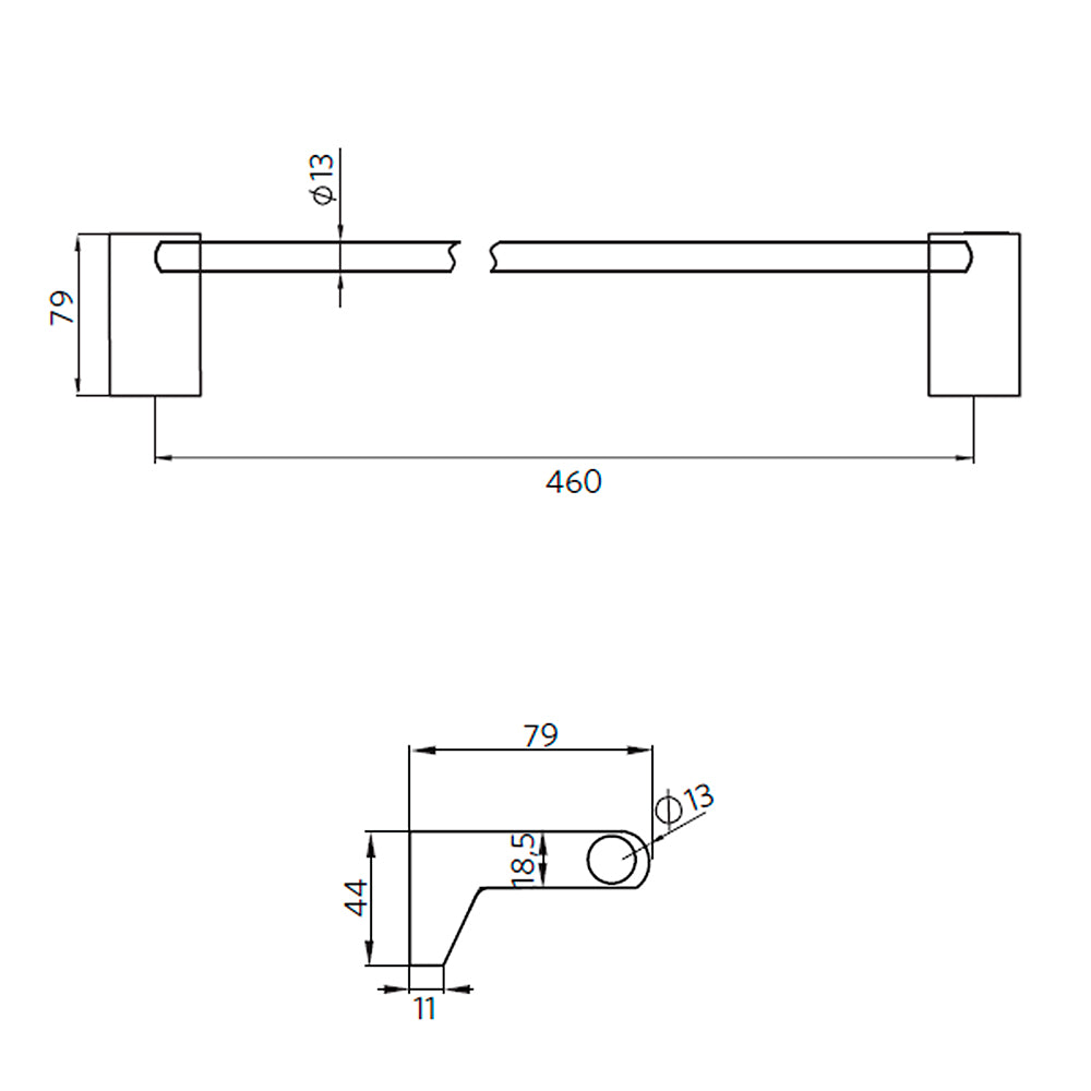Barra Toalla 46 cm Dessin