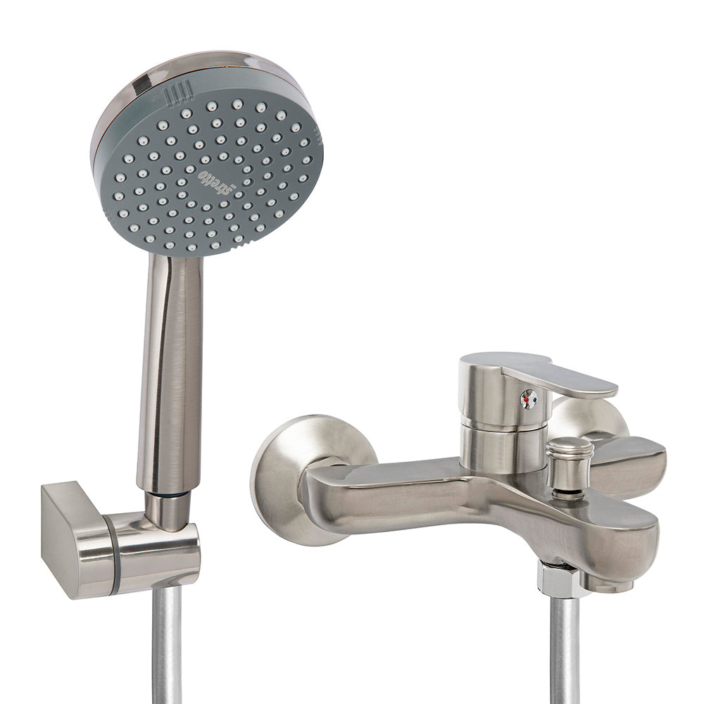 Monomando Tina Ducha Arona Níquel Bruñido