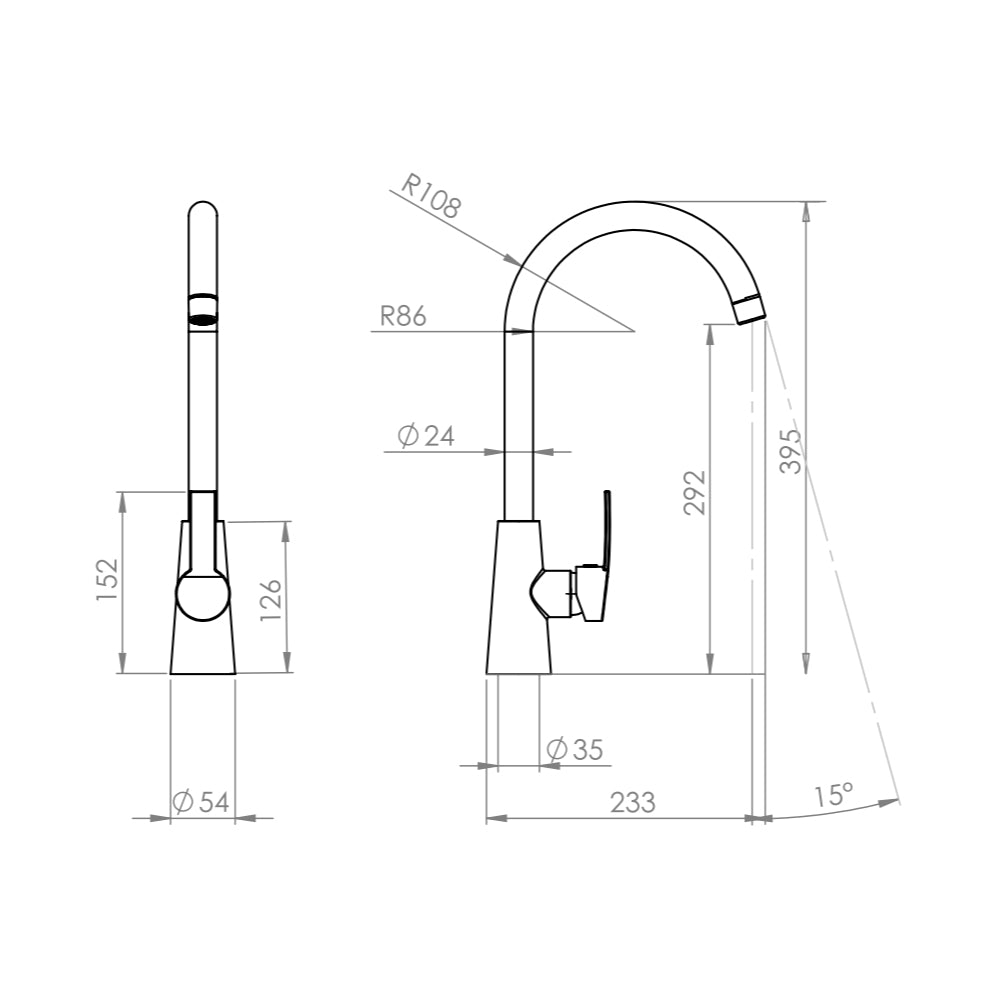 Monomando Lavaplatos Lódino Negro Mate