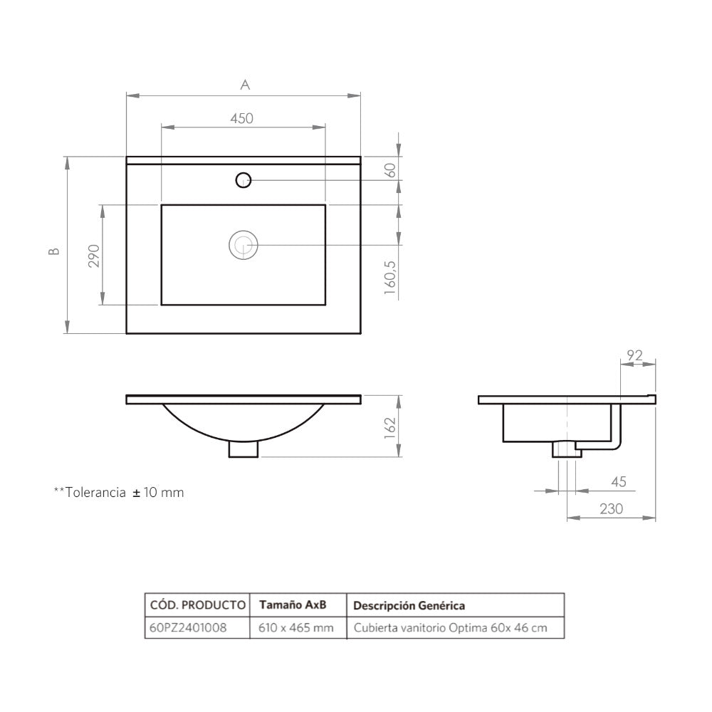 Mueble de Baño Completo Marsella Dark Grey Texturado