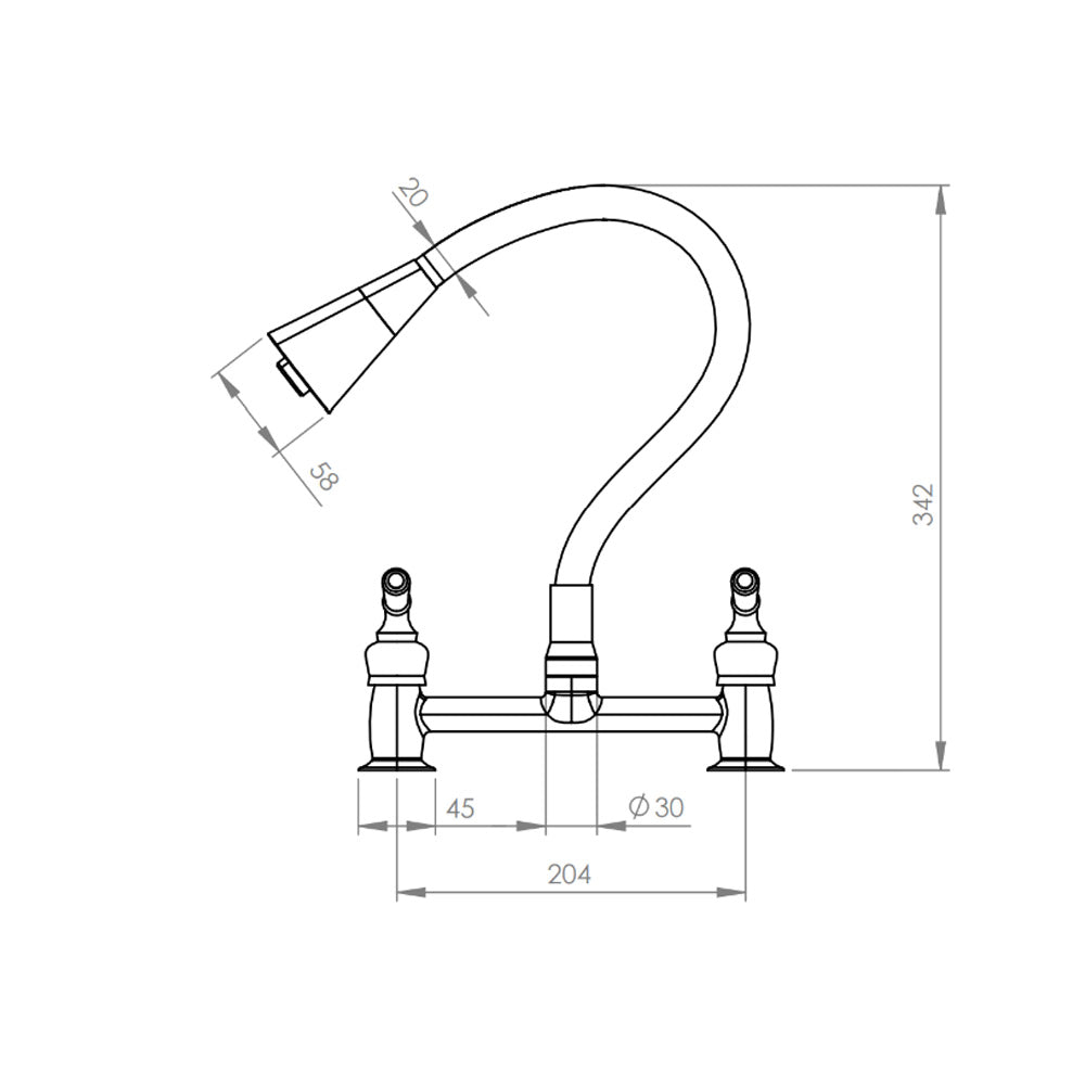 Combinación Lavaplatos Houston Flex Duo Cromo/Negro Mate