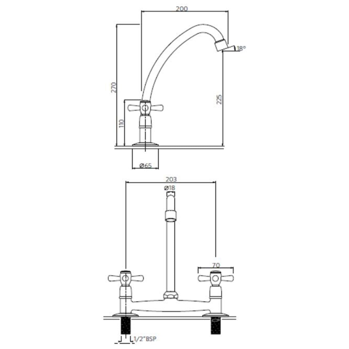 Combinación Lavaplatos 8&quot; Mossini Cruz Cromo