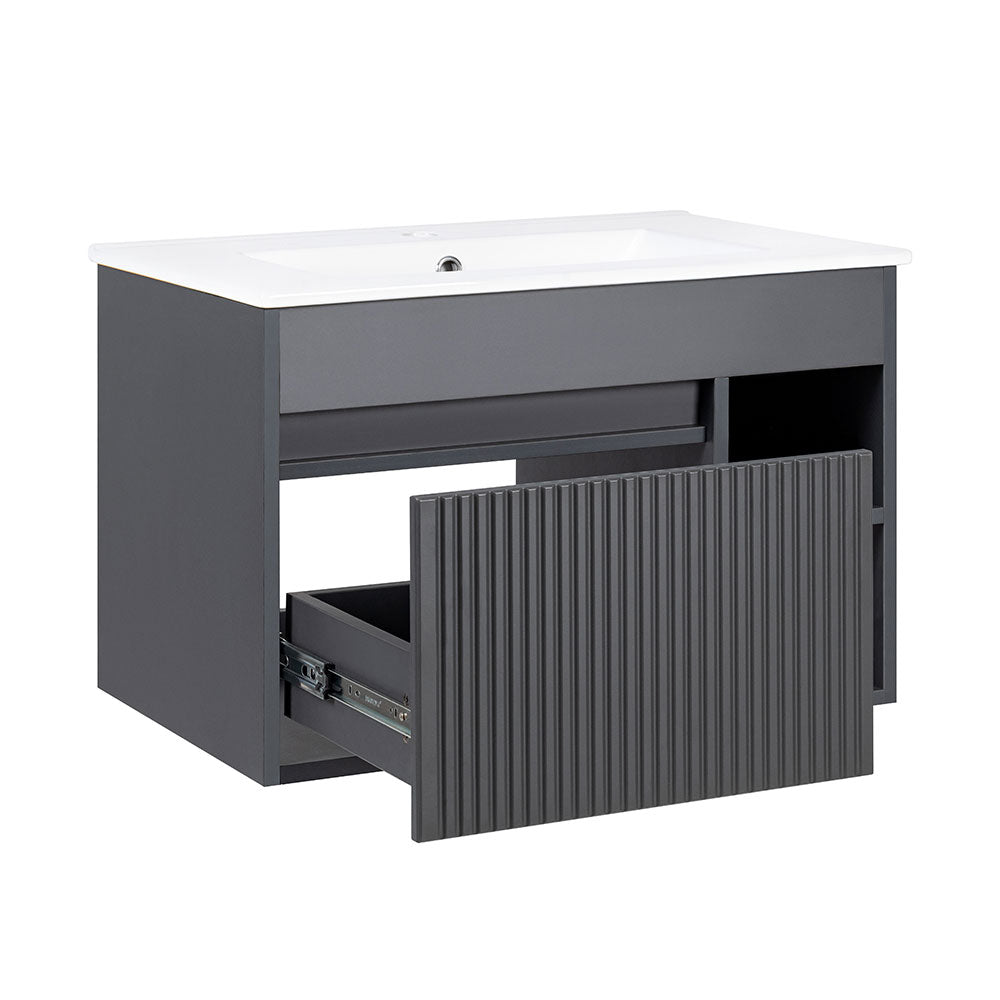 Mueble de Baño Completo Marsella Dark Grey Texturado