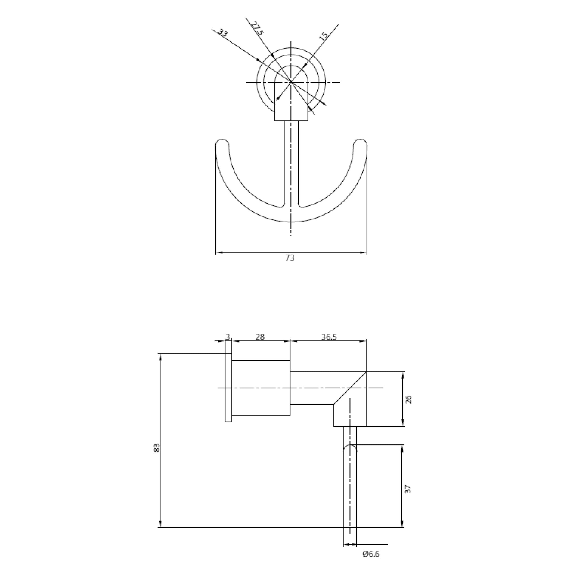 Percha Doble Toalla Stella