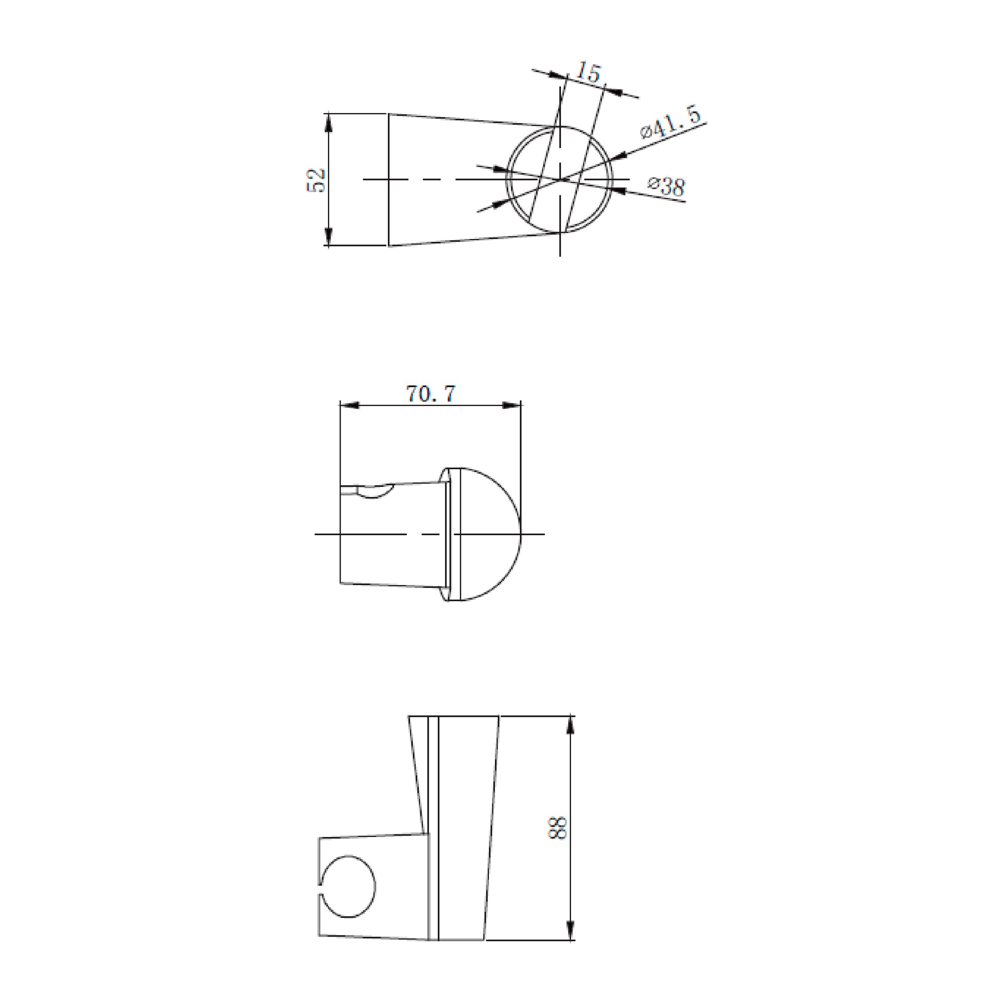 Soporte Ducha ABS