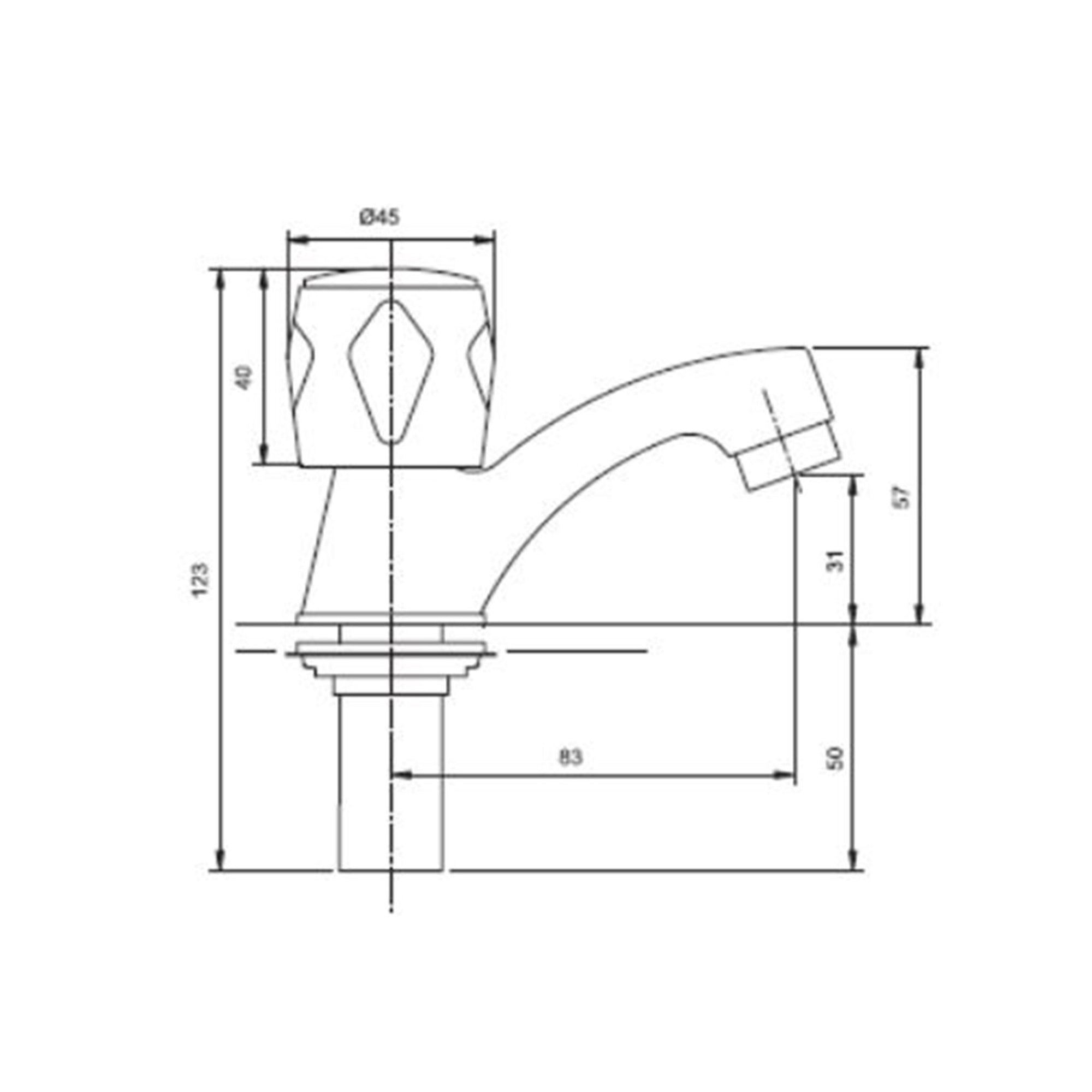 Llave Lavatorio Mossini Metal