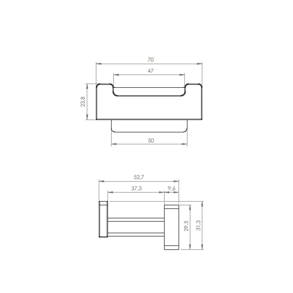 Percha doble Ottone